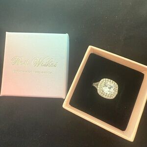 Moisanitte adjustable ring size 6